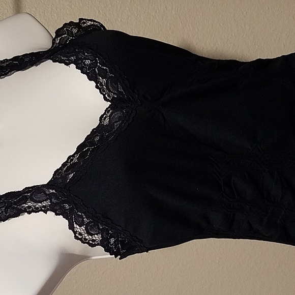 3 Camisoles one black, one brown, one navy - Picture 1 of 7